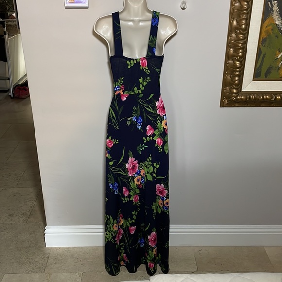 Le Lis Navy Faux Wrap Maxi Sundress - Picture 4 of 6